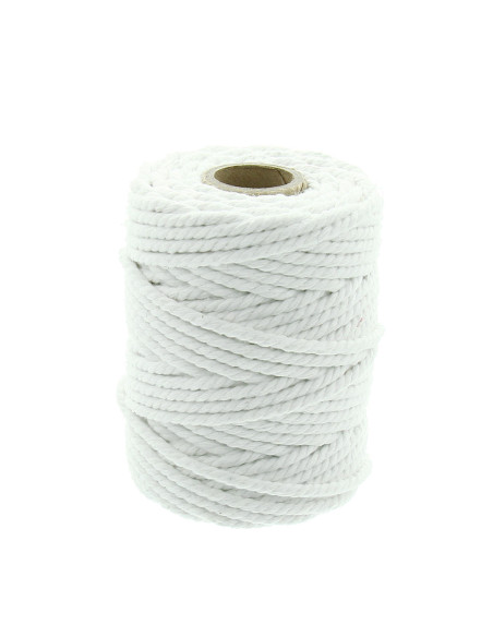 Corda di cotone macramè 4,5 mm - Bianco
