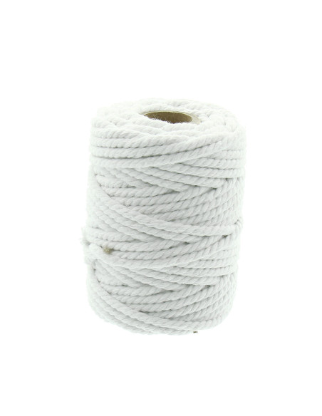 Corda di cotone macramè 5 mm - Bianco