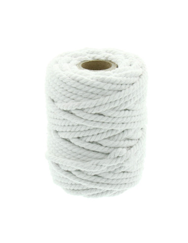 Corda di cotone macramè 6 mm - Bianco