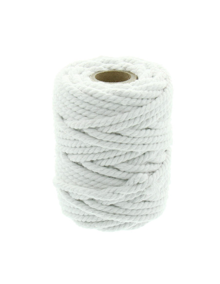Corda di cotone macramè 6 mm - Bianco
