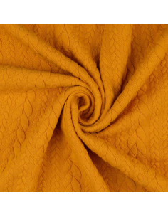 Tessuto felpato intrecciato - Giallo sole 2