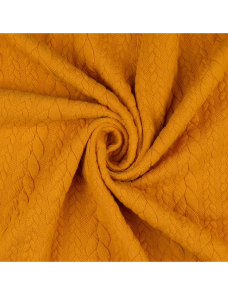 Tessuto felpato intrecciato - Giallo sole