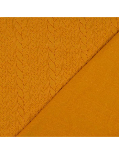 Tessuto felpato intrecciato - Giallo sole