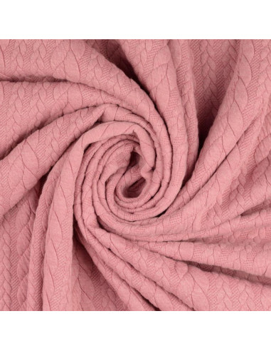 Tessuto felpato intrecciato - Rosa antico