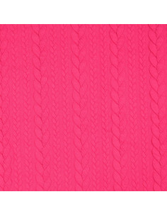 Tessuto felpato intrecciato - Fucsia