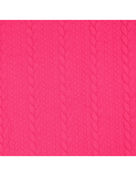 Tessuto felpato intrecciato - Fucsia