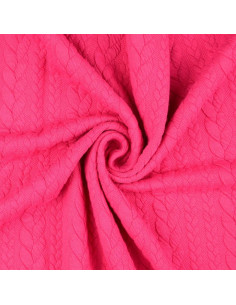 Tessuto felpato intrecciato - Fucsia 2