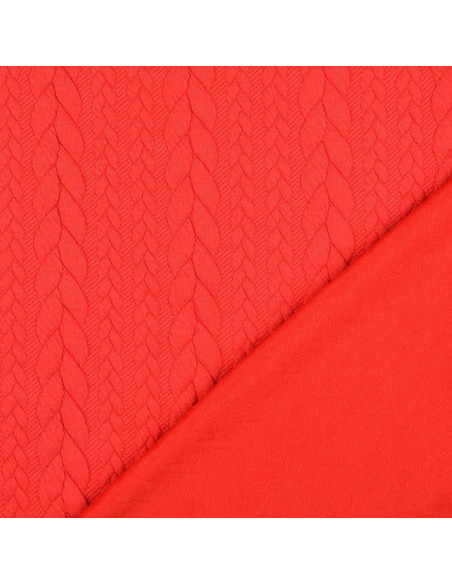 Tessuto felpato intrecciato - Rosso