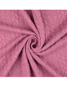 Tessuto felpato intrecciato - Rosa antico scuro 2