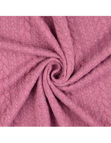 Tessuto felpato intrecciato - Rosa antico scuro