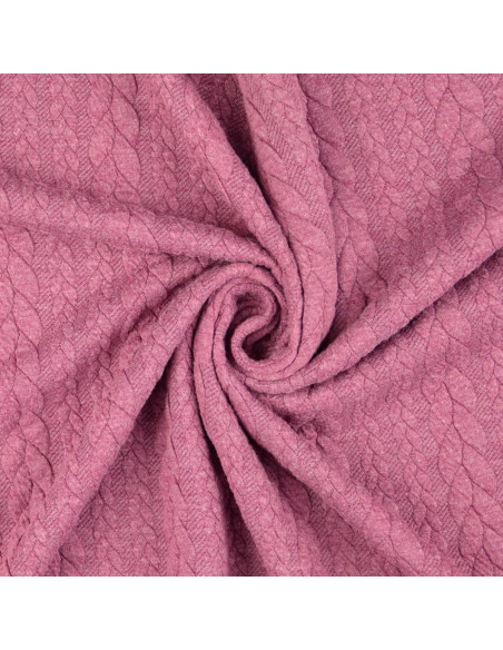Tessuto felpato intrecciato - Rosa antico scuro