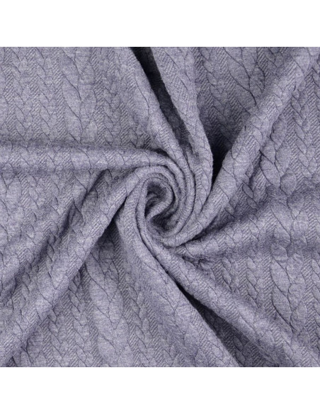 Tessuto felpato intrecciato - Grigio tempesta