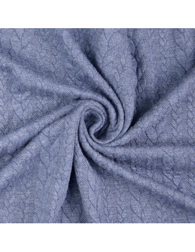 Tessuto felpato intrecciato - Denim