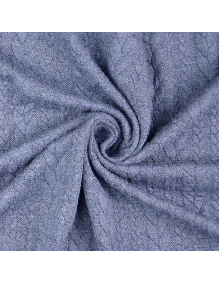 Tessuto felpato intrecciato - Denim