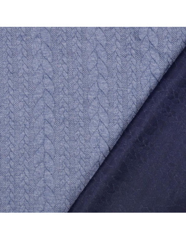 Tessuto felpato intrecciato - Denim
