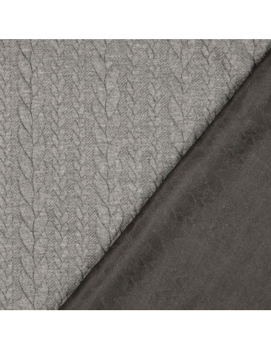 Tessuto felpato intrecciato - Grigio scuro