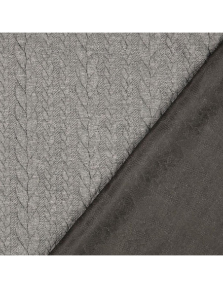 Tessuto felpato intrecciato - Grigio scuro