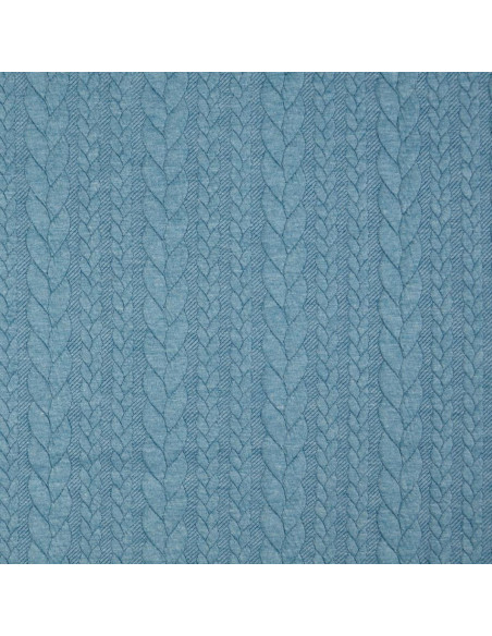 Tessuto felpato intrecciato - Blu petrolio