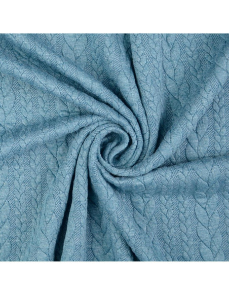 Tessuto felpato intrecciato - Blu petrolio