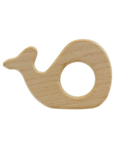 Anello da dentizione in legno - Balena
