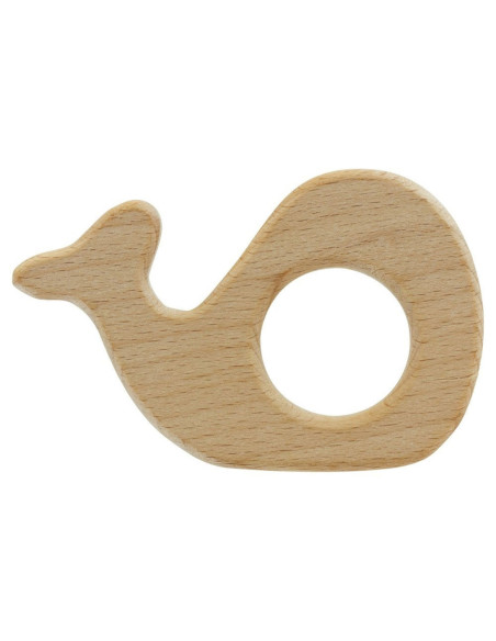 Anello da dentizione in legno - Balena