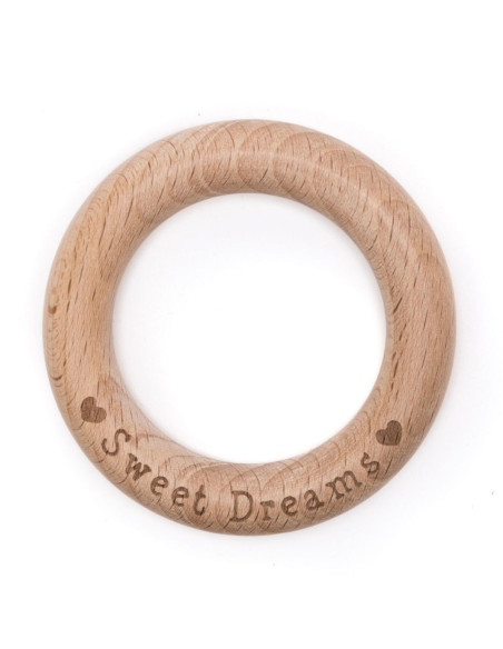 Anello in legno da dentizione 70 mm - Sweet Dreams