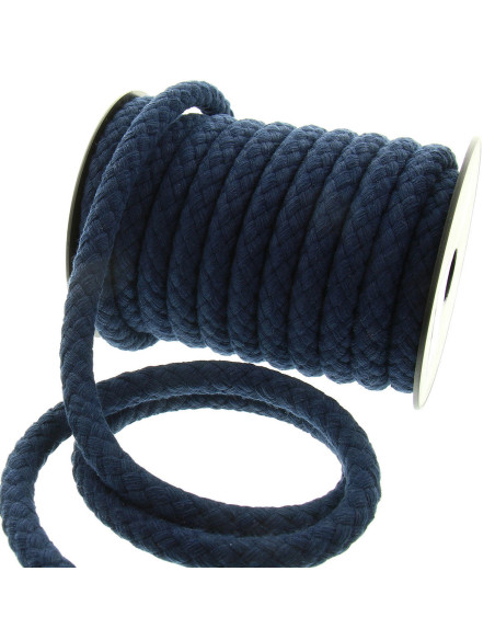Cordoncino in cotone per manico di borsa 15 mm - Blu marino