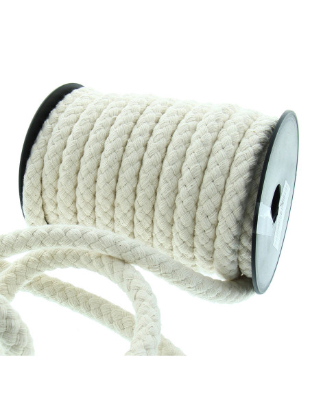 Cordone di cotone per manico di borsa 15 mm - Naturale