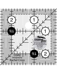 Righello quadrato per quilting 2.5" x 2.5" Creative Grids