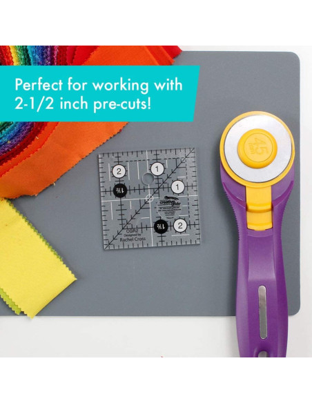 Righello quadrato per quilting 2.5" x 2.5" Creative Grids