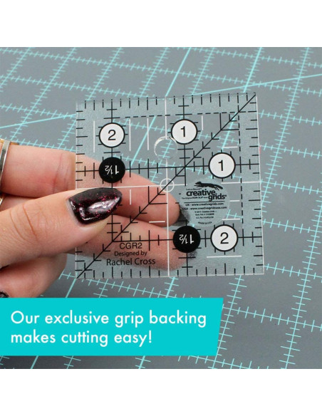 Righello quadrato per quilting 2.5" x 2.5" Creative Grids