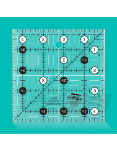 Righello quadrato per quilting 4.5" x 4.5" Creative Grids 2