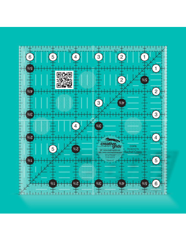 Righello quadrato per quilting 6.5" x 6.5" Creative Grids