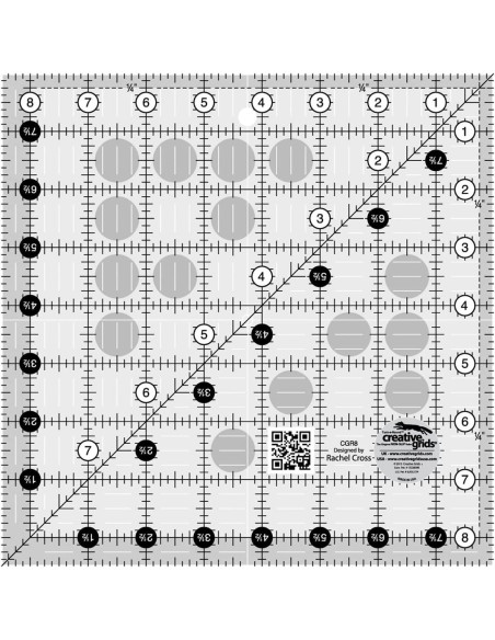 Righello quadrato per quilting 8.5" x 8.5" Creative Grids