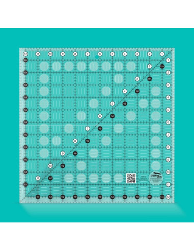 Righello quadrato per quilting 12.5" x 12.5" Creative Grids
