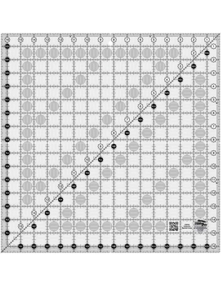 Righello quadrato per quilting 16,5" x 16,5" Creative Grids