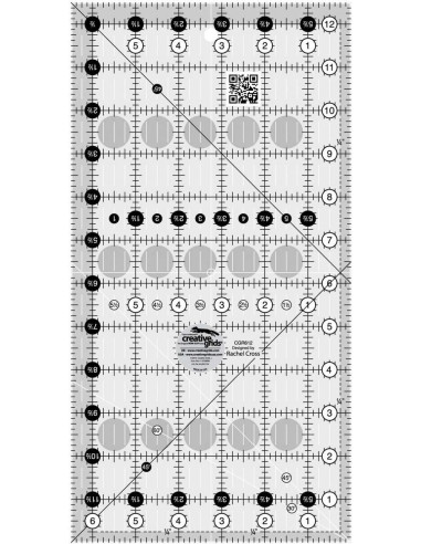 Righello rettangolare per quilting 6.5" x 12.5" Creative Grids