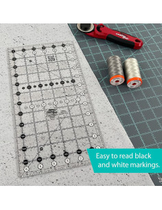 Righello rettangolare per quilting 6.5" x 12.5" Creative Grids 2
