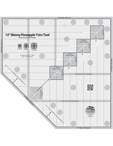 Righello 12" Skinny Pineapple Trim Tool Creative Grids