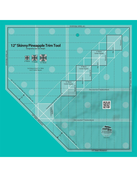 Righello 12" Skinny Pineapple Trim Tool Creative Grids