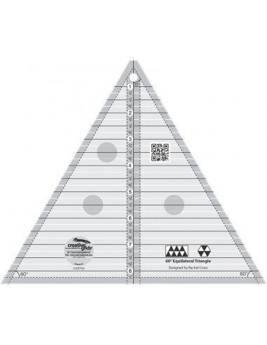 Regola triangolo 60° 8" Finished Size Creative Grids