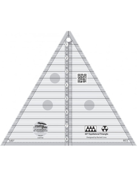 Regola triangolo 60° 8" Finished Size Creative Grids