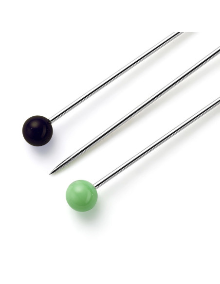 Scatola di 30 gr spilli con testa di vetro extra-lunghi assortiti Prym