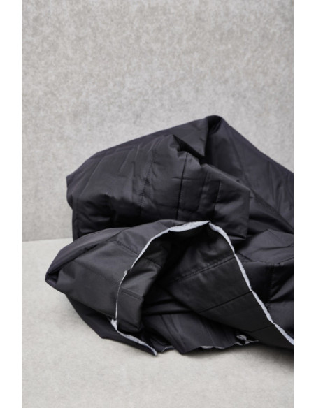 Tessuto trapuntato idrorepellente Strip - Nero