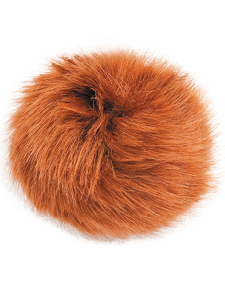 Pompon imitazione pelliccia 10 cm - Fulvo