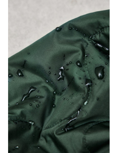 Tessuto trapuntato idrorepellente Wave - Verde bottiglia