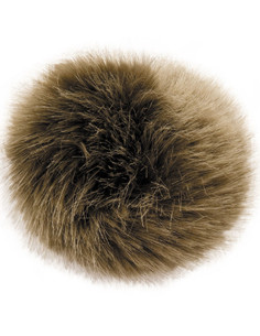 Pompon imitazione pelliccia 10 cm - Oliva