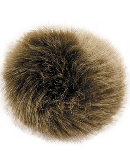 Pompon imitazione pelliccia 10 cm - Oliva