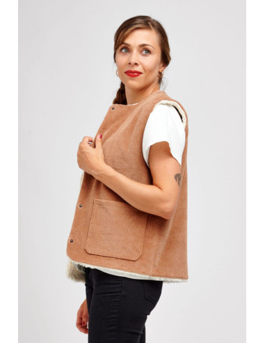 Modello di gilet senza maniche Hathor - I am patterns