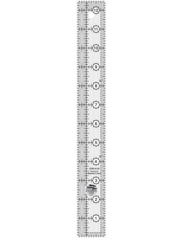 Righello rettangolare per quilting 1.5" x 12.5" Creative Grids